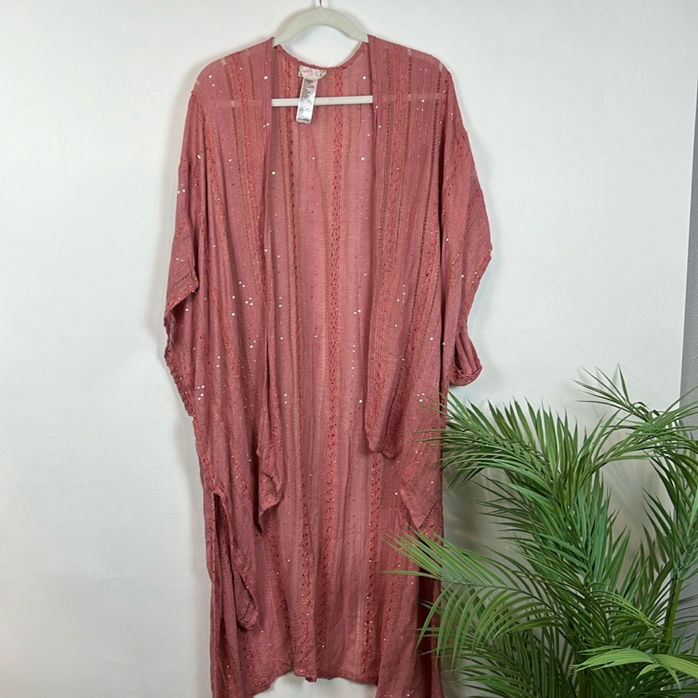 Free People Dusty Rose Sequin Swim Coverup